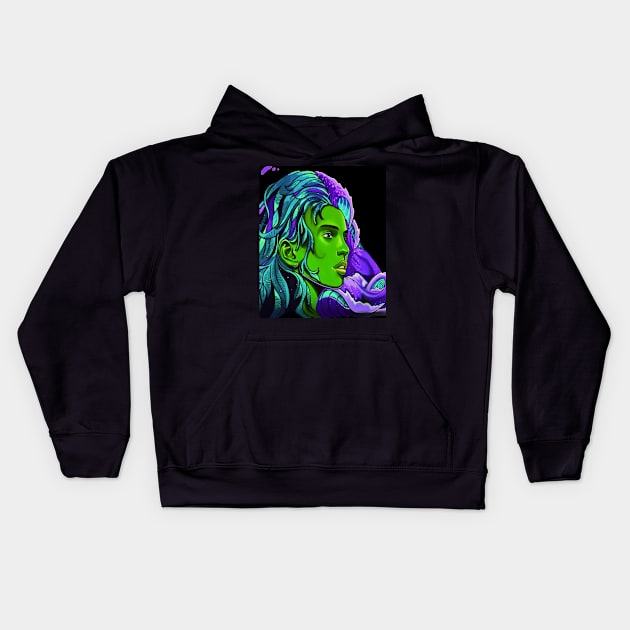 Surf Girl T-Shirt Kids Hoodie by DarkNeth